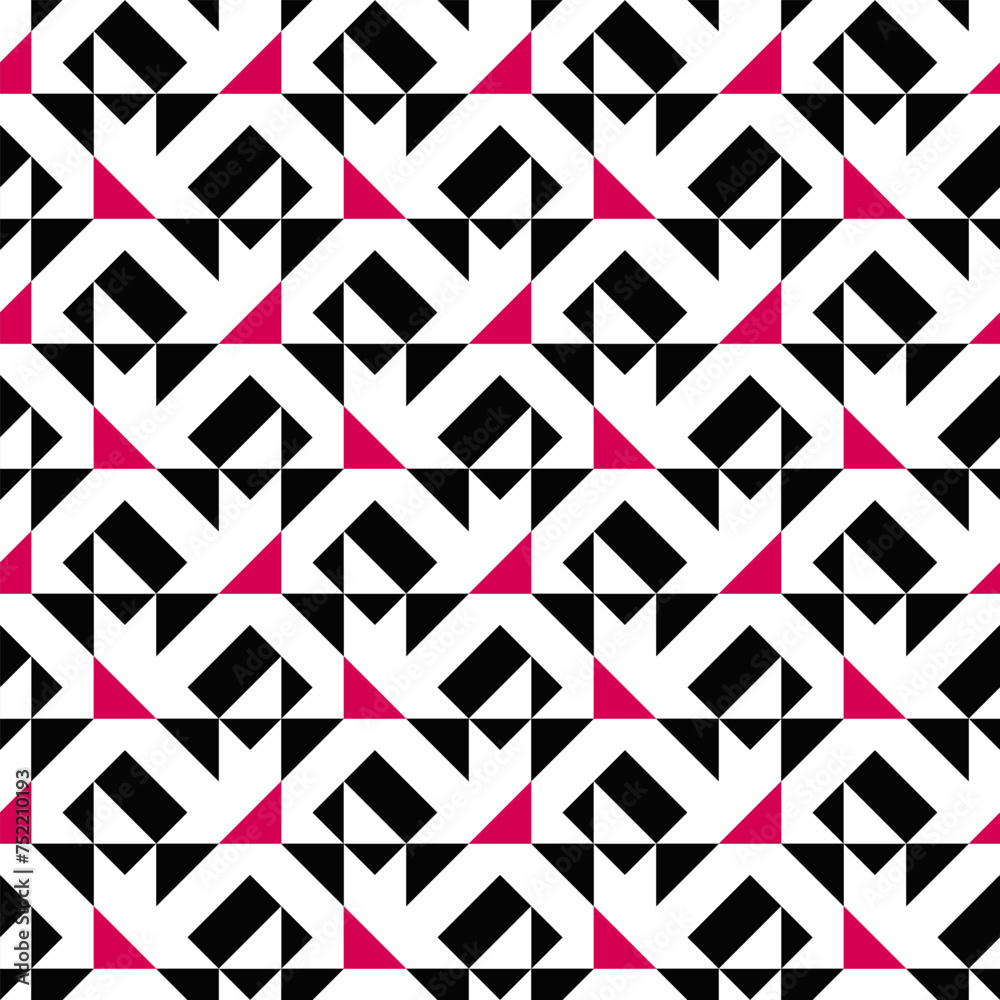 Poster random three color pattern background design - seamless repeating abstract repetitive vector graphic