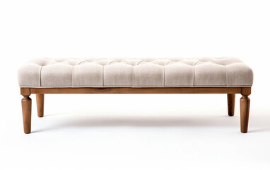 Elegant Backless Bench with Button Tufting