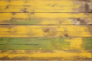 yellow and green painted and old and dirty and weathered wood wall wooden plank board texture background