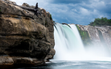 waterfall in New Zealand