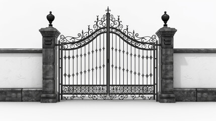 gates on white background