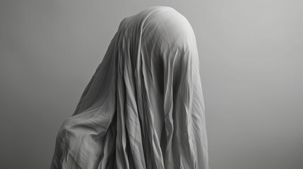 ghost on white background. Close up.