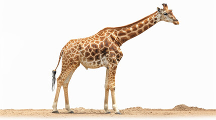 Fototapeta premium Giraffe on white background