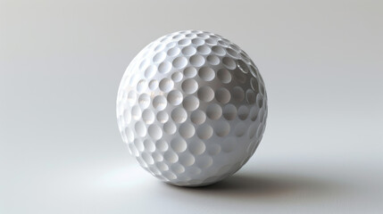 golf ball on white background - obrazy, fototapety, plakaty