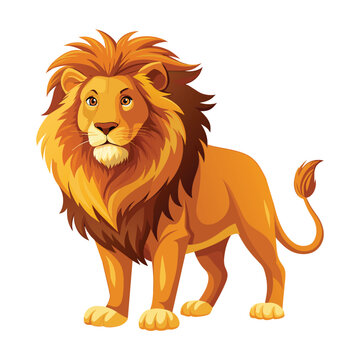 Lion illustration on White Background