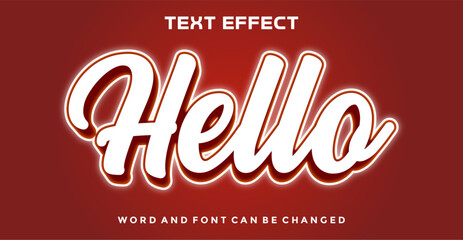 Hello editable text effect