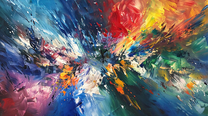 Abstract hand painting Oil paint