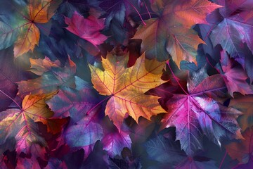 Vibrant autumn maple leaves nature beauty showcased generated by ai