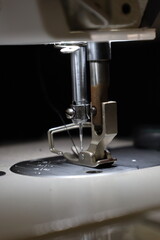 needle to insert thread, on part of the sewing machine.