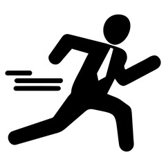 Fototapeta na wymiar running man icon in trendy flat style, employee vector icon