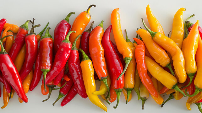 hot pepper on white background