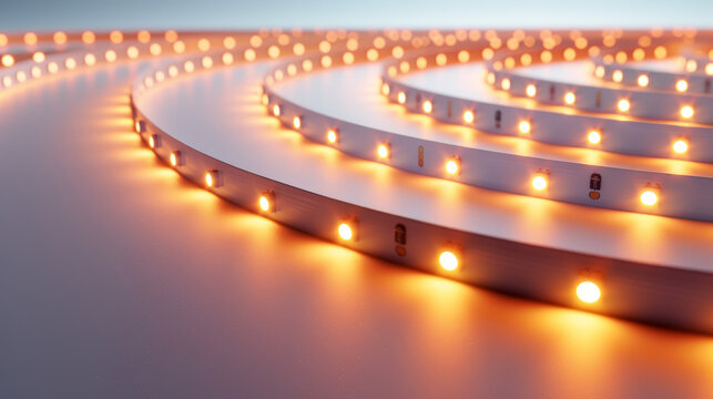 led strip light on white background