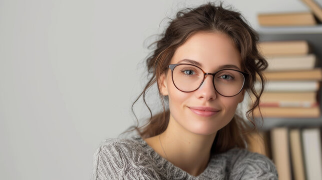 Literature Teacher On White Background