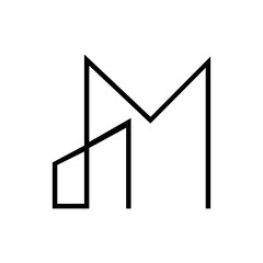 M real estate logo
