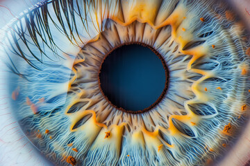 Extreme close up of eye iris