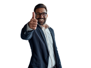 A business man wearing a suit.Trasparent background