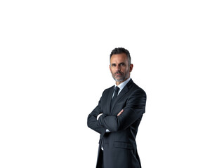 A business man wearing a suit.Trasparent background