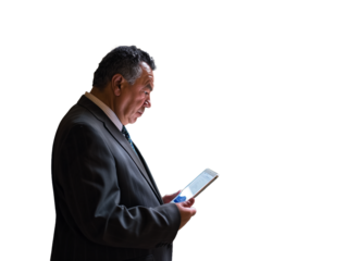 A business man wearing a suit.Trasparent background