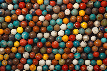 Fototapeta na wymiar illustration of colorful beads texture background. Created with Generative AI 