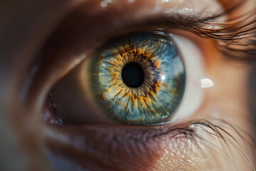 Extreme close up of eye iris