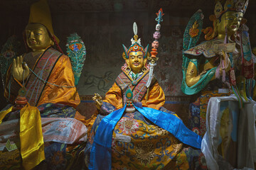 Guru Rinpoche or Lotus Bhudda statue in Thiksey Monastery