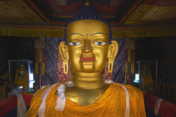 Shakyamuni Buddha statue in Shey Monastery, Ladakh