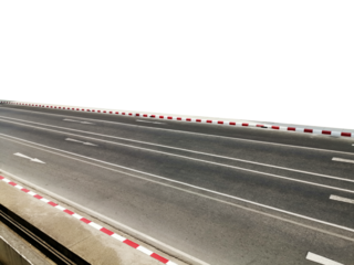 Empty road, transparent background