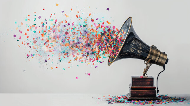 music speacker on white background