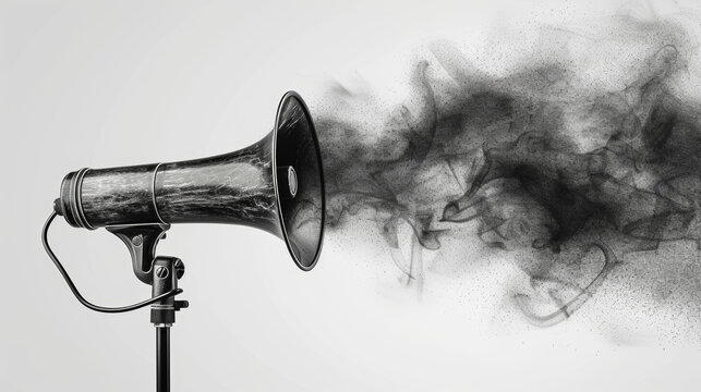music speacker on white background