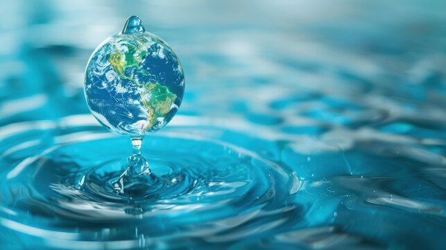 a drop of water symbol to commemorate World Water Day, Generative Ai
