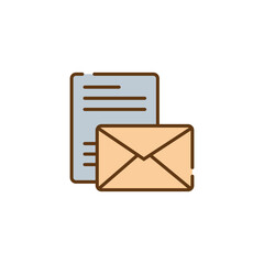 Email and Document Icons Vector Illustration