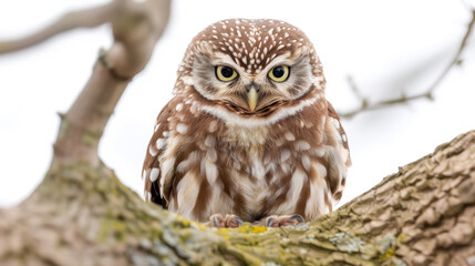 owl on white background