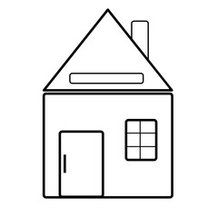 Outline house design illustration