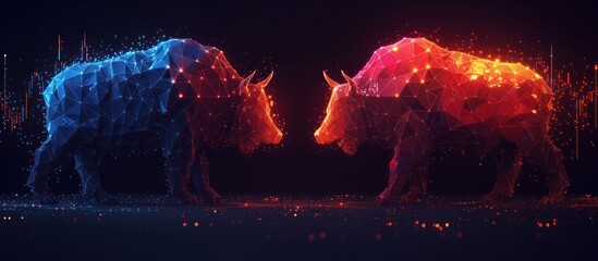 Bull and Bear Finance and business concept