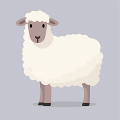 cute sheep vector flat illustration