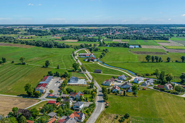 Ausblick ins MIndeltal bei Burtenbach in Schwaben