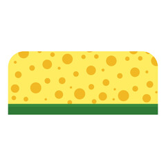 Sponge for washing dishes on a white background. Vector sponge for washing and cleaning the bathroom. Vector illustration.