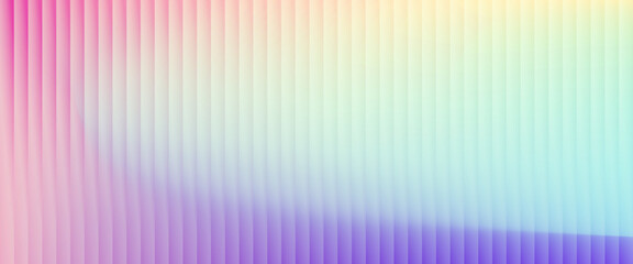 Colorful grainy gradient background template. Trendy ribbed glass effect