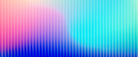 Colorful grainy gradient background template. Trendy ribbed glass effect