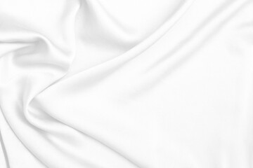 Abstract waving white fabric texture background, white fabric pattern background