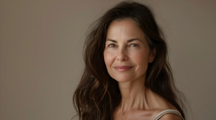 Fototapeta premium Beautiful elderly women with youthful skin, aging society, photography. 