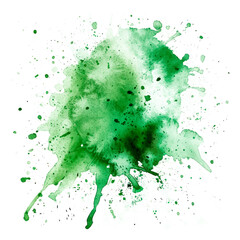 A green splash of paint isolated on a transparent background Isolated on transparent background, PNG - obrazy, fototapety, plakaty