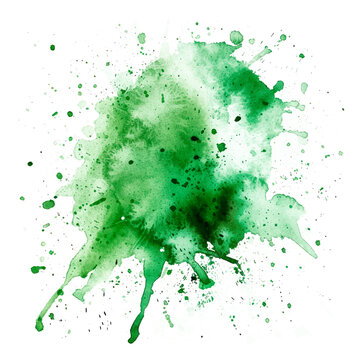 A green splash of paint isolated on a transparent background Isolated on transparent background, PNG