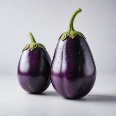 eggplants on a white background
