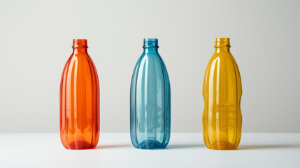 plastic bottle on white background