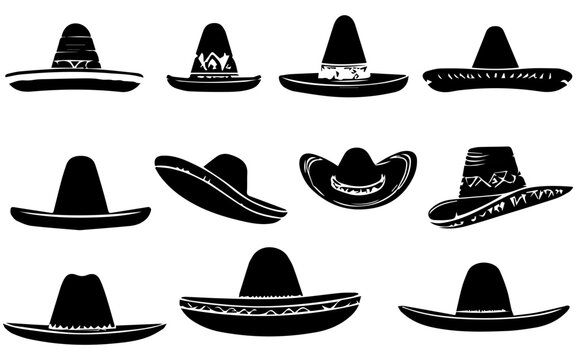 Hand drawn vector illustration  sketch of hats