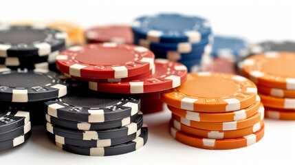 pocker on white background