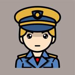 military officer icon vector