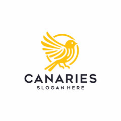 Canaries logo designs vector template
