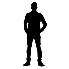 Fototapeta na wymiar A man is standing in front of a white background Isolated on transparent background, PNG